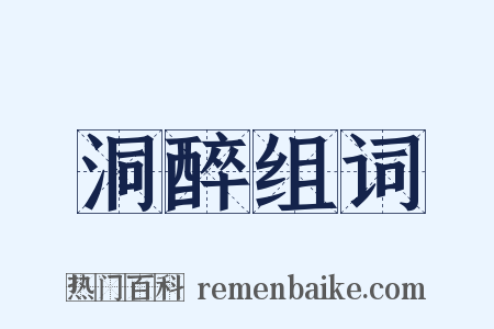 洞醉组词是什么意思的图片